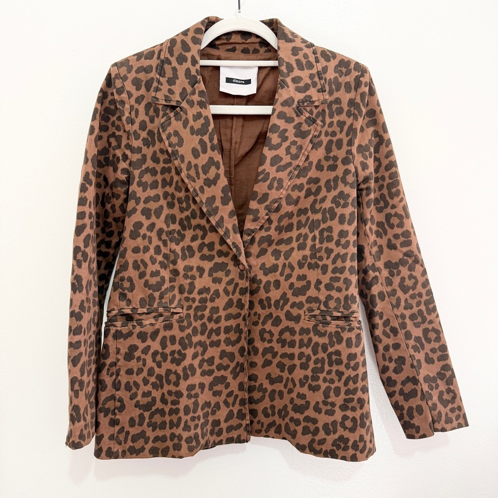Dimora Leopard Print Blazer‎ Made in Italy Size Small
